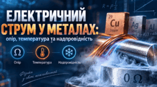 Презентація з фізики для 9 класу НУШ "Електричний струм в металах"