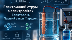 Презентація з фізики для 9 класу НУШ "Електричний струм в електролітах"