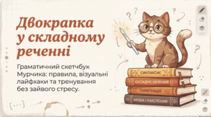 🐱📚 Двокрапка в складному реченні. Українська мова, 11 клас ✨