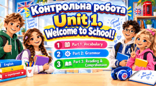 Контрольна робота "Welcome to School! Unit 1" - 8 клас НУШ (Карпюк)
