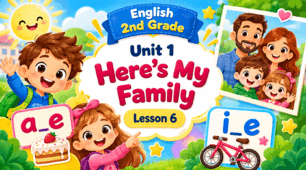 Презентація для учнів 2 класу  Unit 1 “Here’s My Family”, Lesson 6.
