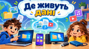 Презентація до уроку Інформатики "Де живуть дані"