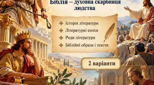 Діагностична робота 9 клас НУШ за темою "Вступ. Біблія" за програмою Є. Волощук