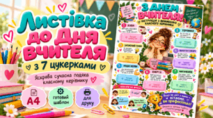 Листівка до Дня вчителя «Інструкція з виживання класного керівника»