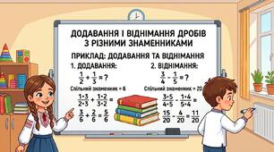 Додавання і віднімання дробів з різними знаменниками