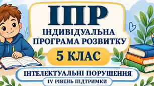 ІПР 5 клас | Інтелектуальні порушення | IV рівень підтримки | 2026–2027 н.р. (Заповнено)