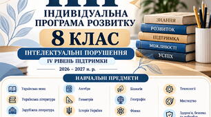 ІПР 8 клас | Інтелектуальні порушення | IV рівень підтримки (Заповнено)