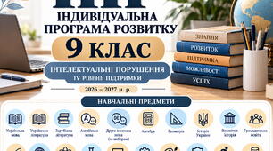 ІПР 9 клас | Інтелектуальні порушення | IV рівень підтримки
