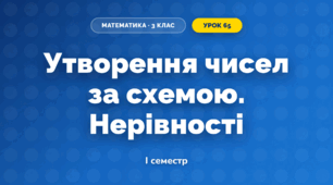 Утворення чисел за схемою. Нерівності (3 клас, Математика, Листопад)