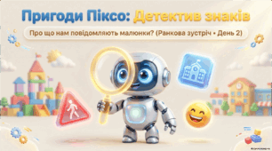 Презентація до ранкової зустрічі "День 2. Про що повідомляють знаки й піктограми?"