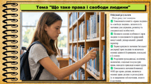 Що таке права і свободи людини. Правознавство. 9 клас. НУШ (2026). До підручника Берендеєв С. та ін.