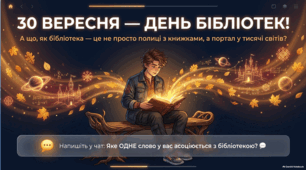 30 вересня — Всеукраїнський день бібліотек | Ранкова зустріч / година спілкування 5–9 клас НУШ