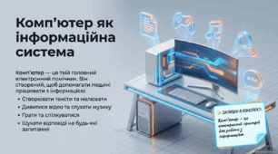 Комп’ютер як інформаційна система. Персональний комп’ютер. Складові комп’ютера, їх призначення