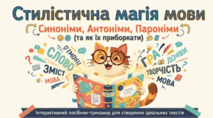 🐱📚 Стилістичне використання синонімів, антонімів і паронімів. Українська мова, 11 клас ✨