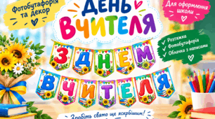 Розтяжка+фотобутафорія "день вчителя"