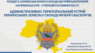 Презентація "Адміністративно-територіальний устрій українських земель у складі імперії Габсбургів"