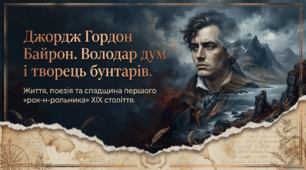 Джордж-Ноел-Гордон Байрон. Вірші «Хотів би жити знов у горах…», «Мій дух як ніч…». Вплив творчості Дж. Байрона на розвиток романтизму в Європі. Протиставлення мрії і дійсності у ліриці поета. Фольклорні та біблійні мотиви у віршах Дж. Байрона.