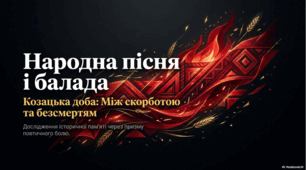 Народна пісня і балада. Козацька доба між скорботою та безсмертям