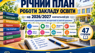 Річний план роботи закладу освіти на 2026/2027 навчальний рік