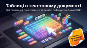 Таблиці в текстовому документі - презентація з інформатики 5 клас НУШ