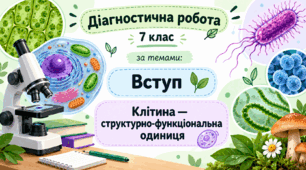 Діагностична робота: «Вступ. Клітина — структурно-функціональна одиниця»