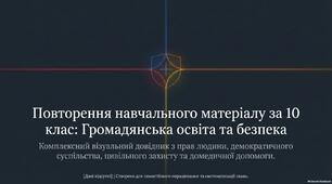 Презентація "Повторення навчального матеріалу з громадянської освіти та основ цивільного захисту за 10 клас"