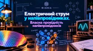 Електричний струм у напівпровідниках. Власна провідність напівпровідників