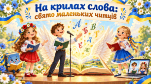 Набір ілюстрацій "Конкурс читців "На крилах слова" (оголошення)