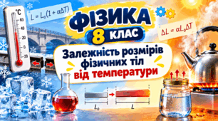 Залежність розмірів фізичних тіл від температури  ФІЗИКА 8  клас