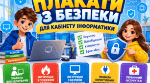ПЛАКАТИ З БЕЗПЕКИ ДЛЯ КАБІНЕТУ ІНФОРМАТИКИ