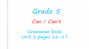 Prepare 5. Unit 5. Can/can't (Grammar Book)