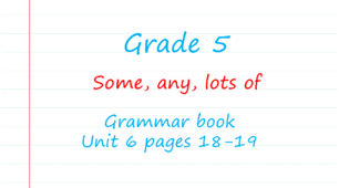  Prepare 5. Unit 6. Some, any, lots of (Grammar Book)