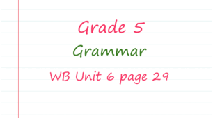 Prepare 5. Unit 6. Grammar (WB pages 29)