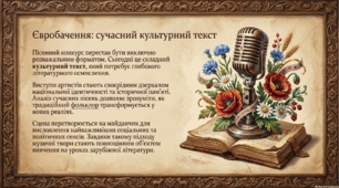 Урок української літератури: Дослідження пісень – переможниць конкурсу «Євробачення».
