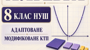 Адаптоване/модифіковане КТП з алгебри, 8 клас НУШ — 3-тя група підтримки (III рівень) | Істер | 2026/2027