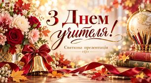 Святкова презентація «З Днем учителя!»