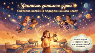 «Учитель запалює зірки» | Інтерактивна презентація до Дня вчителя для 1–4 класів