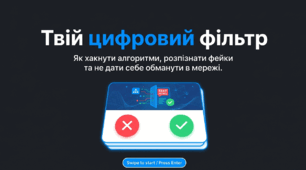 Комплект: Медіаграмотність та критичне мислення (8–11 класи): Робочий зошит на 10 уроків, презентація, заключний тест, плакат)