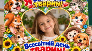 🐾📸 Фоторамка «Я захищаю тварин!» 💛💙