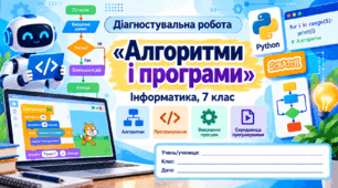 Діагностувальна робота №2 «Алгоритми і програми» — Інформатика, 7 клас