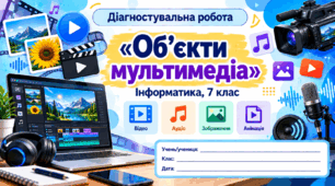 Діагностувальна робота № 4  «Об'єкти мультимедіа» — Інформатика, 7 клас