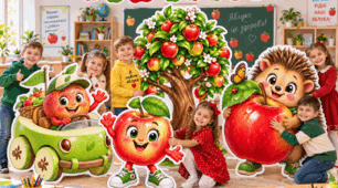 🍎 Великий набір для оформлення до Дня яблука