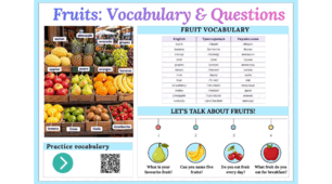 Let's talk about fruits!