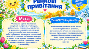 Ранкові привітання у мнемотаблицях