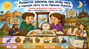 Розвиток уявлень про лічбу часу в народів світу та на теренах України. Одиниці вимірювання історичного часу (ера, тисячоліття, століття, рік).