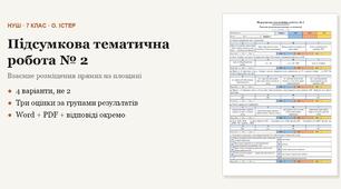 Геометрія 7 клас НУШ (Істер) · Підсумкова тематична (контрольна) робота № 2 за групами результатів — Взаємне розміщення прямих на площині · 4 варіанти з відповідями