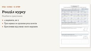 Геометрія 8 клас НУШ (Істер) · Розділ «Подібність трикутників» — дві самостійні + підсумкова тематична (контрольна) за групами результатів · 4 варіанти з відповідями