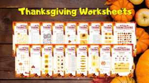 Thanksgiving Day Worksheets A0–A1 | 20 робочих аркушів до Дня подяки