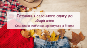 Презентація "Готування сезонного одягу до зберігання" СПО 5 клас