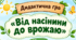 Дидактична гра «Від насінини до врожаю»
